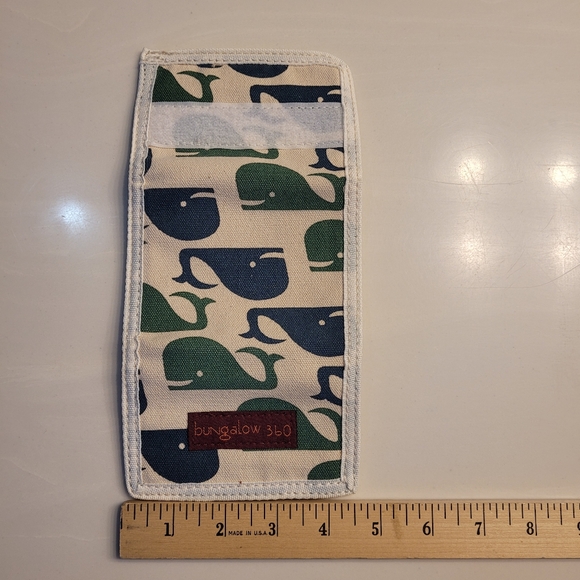 BUNGALOW 360 "Whales" Natural Canvas & Eco Friendly Ink Wallet Unisex - Picture 8 of 9
